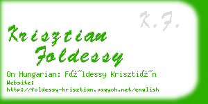 krisztian foldessy business card